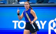 Kasatkina celebrates a point in the Toray Pan Pacific Open - Day 4 (Source: Getty)